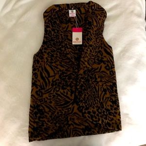 Marley Lilly Faux Fur Fall Tiger Vest